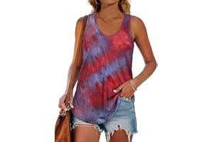 XIEERDUO Womens Tank Tops Racerback Loose Shirts for Women Summer