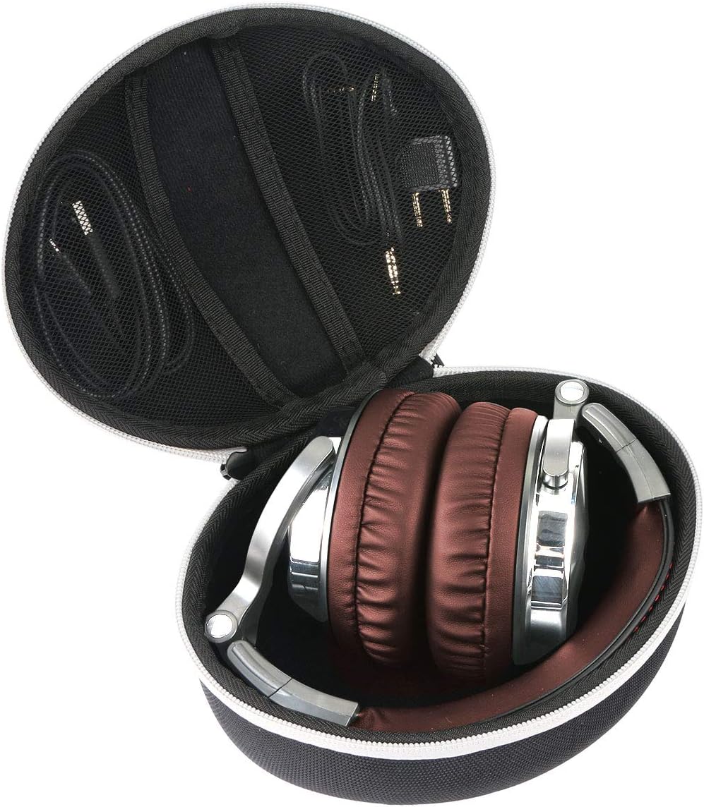 Khanka Headphone Case for OneOdio Over Ear Headphones Closed Back Studio DJ Headphones Bluetooth Headset, Case Only (White zipper)