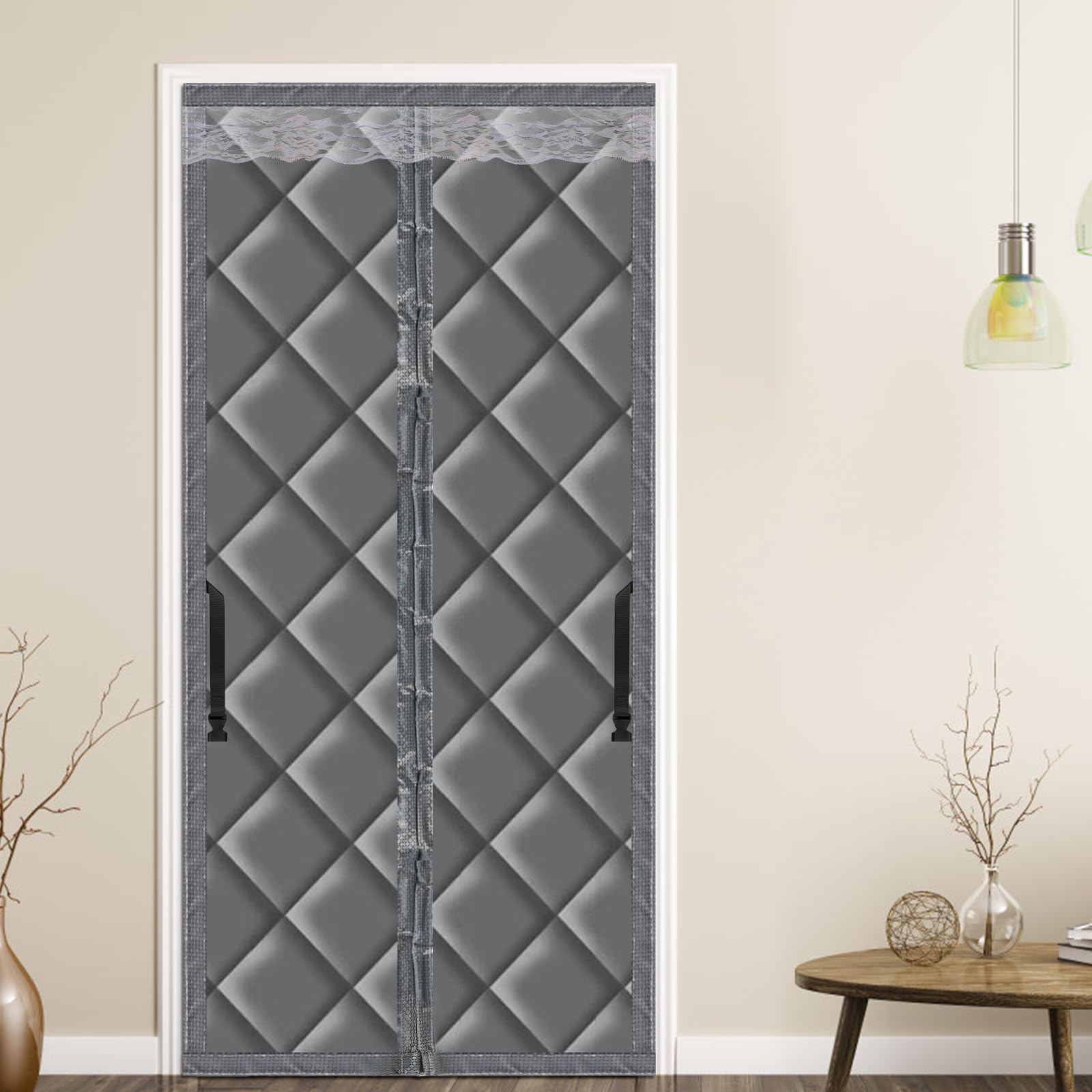 LALAGO Magnetic Thermal Protection Curtain for Doors, 70 x 200 cm, Thermal Curtain, Cold Protection, Windproof