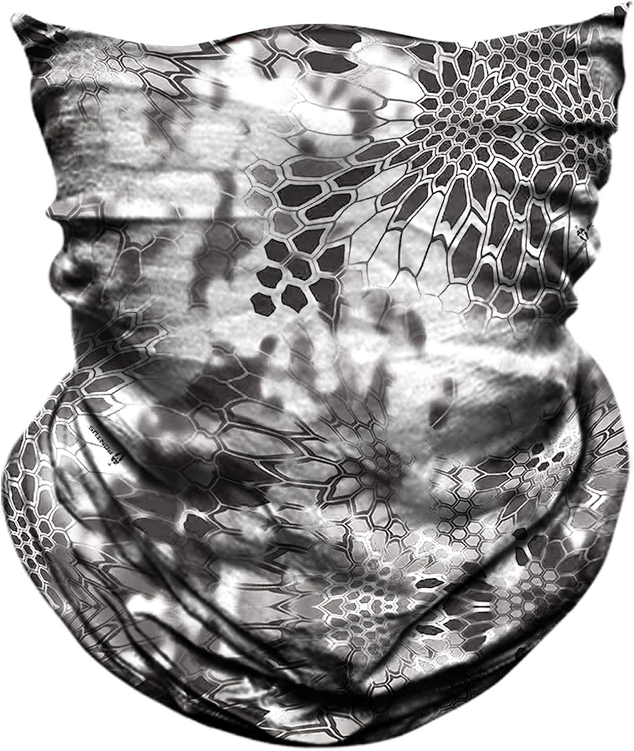 AXBXCX 2 Pack - Elastic Seamless Moisture Wicking Neck Gaiter Headband Bandana Face Mask Hairband Sports Magic Scarf for Running Yoga Tennis Fishing Riding Cycling Black+Red 6566: Clothing