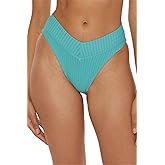 BECCA Women's Standard Line in Sand High Waist Bikini Bottom, Cheeky Coverage, Bathing Suits