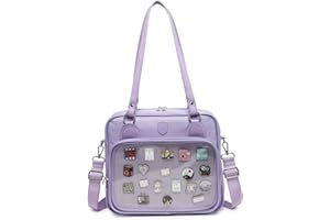 CHERRY SAUCE Oxford Ita Bag Crossbody Shoulder Bag Satchel Messenger Backpack Multi-Purpose Pins Display