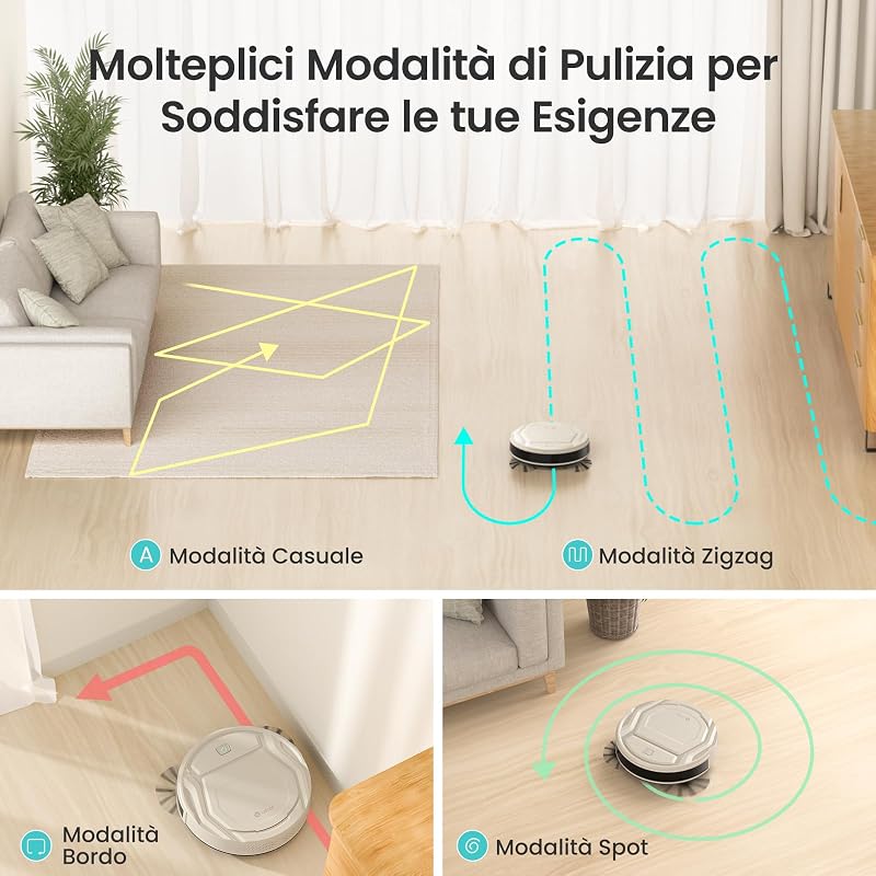M210P Robot Aspirapolvere Ultra Sottile 7,8cm Anti-Groviglio