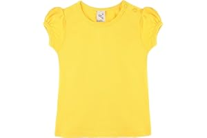 Lilax Baby Girls' Basic T-Shirt Short Sleeve Crewneck Tee