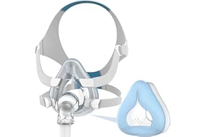 CPAP Full Face Mask for Airfit F20 with Soft Fabric, Skin Friendly Complete CPAP Mask (Medium) Set for Airfit & Airtouch F20,