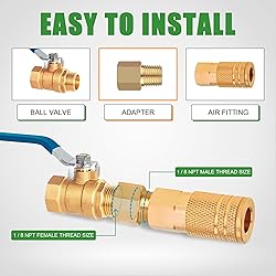 Ailbiuko Brass Pipe Fittings,1/8" NPT Thread Male x