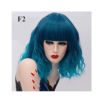 Amazon Com Lady Night Short Synthetic Wigs Rose Net Blonde Wavy