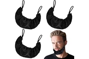 EBOOT 3 Pieces Beard Caps Beard Bonnet for Men Facial Hair Bandana Covers Adjustable Guard Bonnet Caps Father Dad Xmas Gift