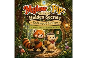 Mylow & Pip: The Hidden Secrets of Softwood Hollow: A Cute Forest Animals Coloring Book for Kids Ages 4–8 | Easy Bold Line De
