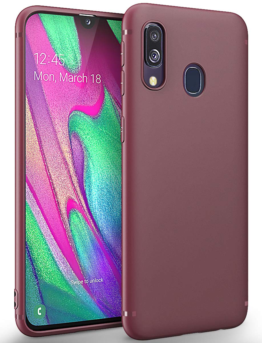 BENNALD Case for Samsung Galaxy A40 Case, Thin Ultra-Slim Fit Matte Finish Flexible TPU Phone Case Cover Compatible for Samsung Galaxy A40 - Purple