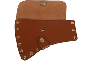 ibasenice Portable Leather Protective Hatchet Cover Sleeve for Outdoor Camping and Gardening Axe with Belt