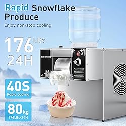 Fajiduo Snowflake Ice Machine, 176 LBS/24H