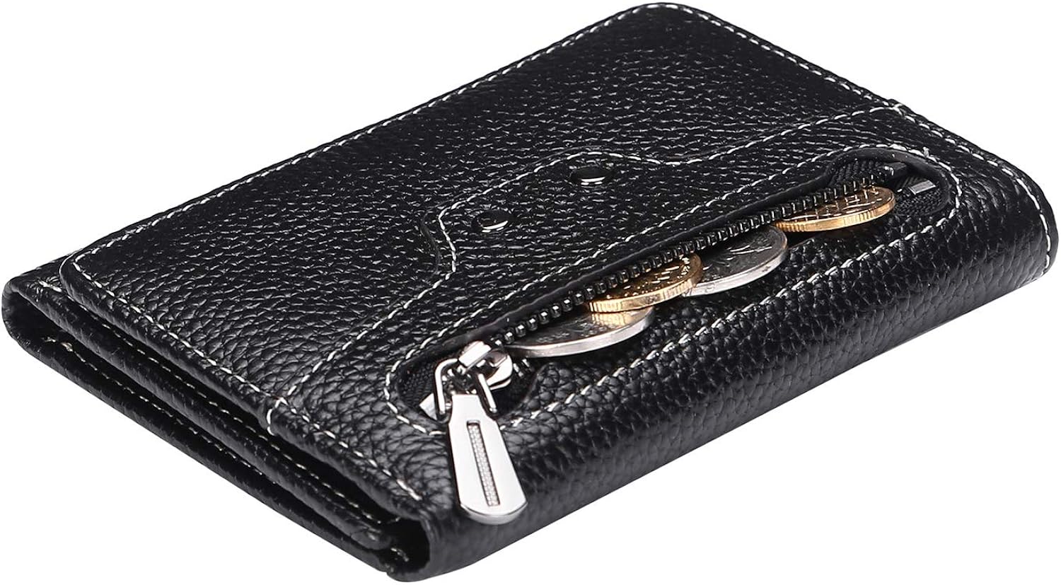 thumbnail image 2 of Small RFID Blocking Credit Card Holder For Women - Mini Zipper Wallet With Coin Pocket 2 of 13