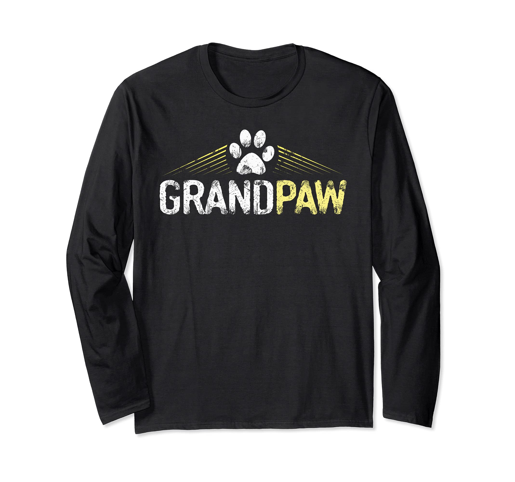 Funny Vintage Dog GrandPaw pet Dog lover grandpa Long Sleeve T-Shirt