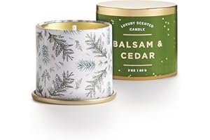 ILLUME Noble Holiday Collection Balsam & Cedar Demi Vanity Tin Candle, 3 oz