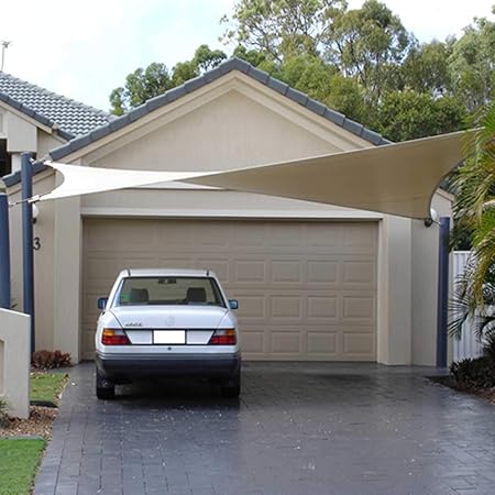 Amazon Com Sunbely Car Port Sun Shade Sails 12 16 Rectangle Outdoor 16ft Uv Protection Sunshades Hdpe No Hardware Garden Outdoor