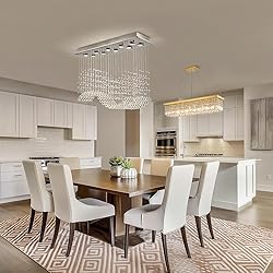 Siljoy Modern Wave Raindrop Crystal Chandelier