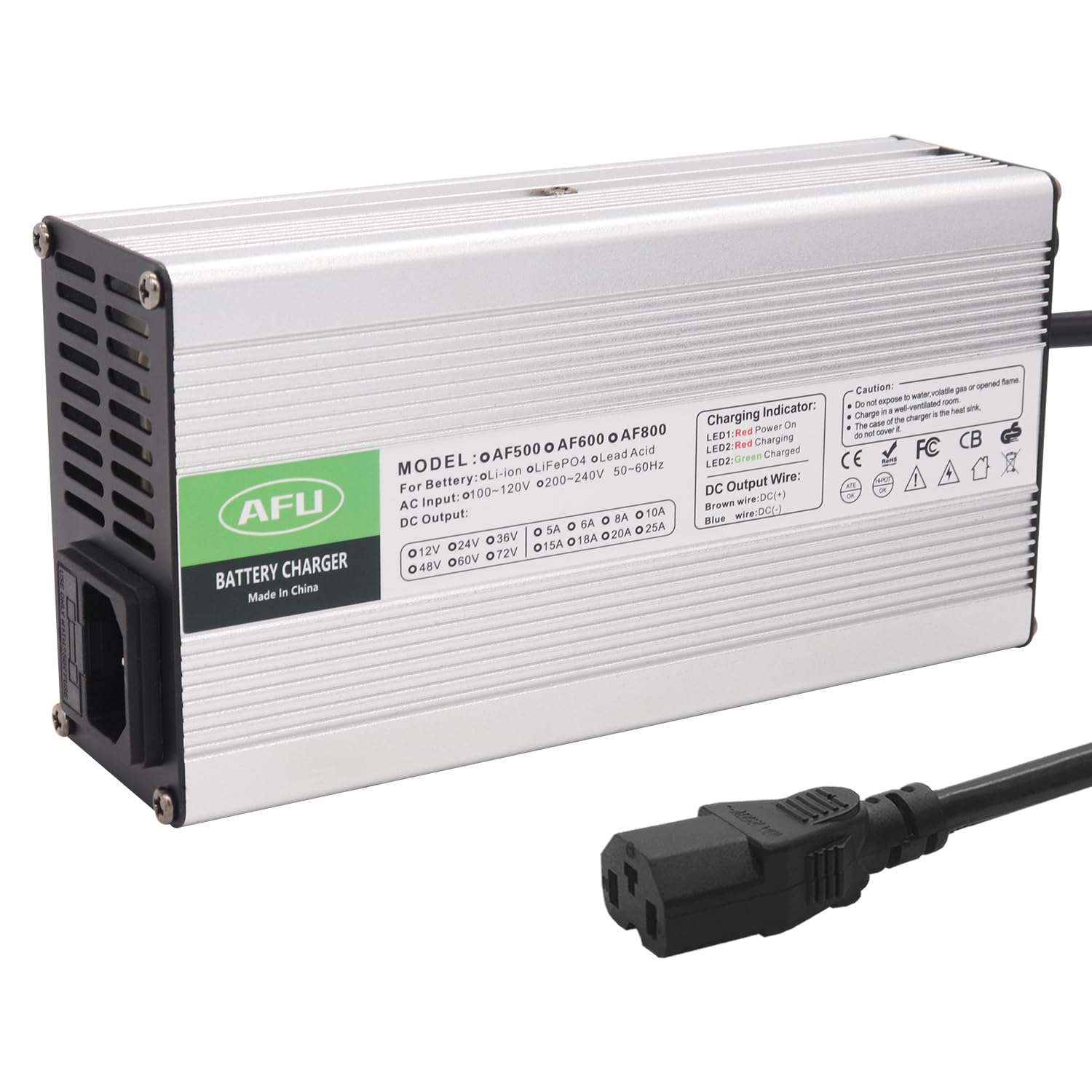 Photo 1 of 87.6V 5A LiFePO4 Smart Charger with Multiple Safety Protections Suitable with Cooling Fan for 24S 72V LiFePO4 Battery Charger