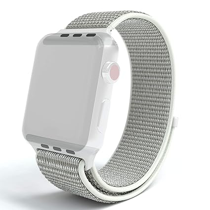 EAZY CASE Armband für Apple Watch 42mm / 44mm, Uhrenarmband aus Nylon mit Klettverschluss, Ersatzarmband für Series 4, 3, 2, 