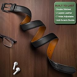 KEMISANT Men Belt-Genuine Leather Belt for Men