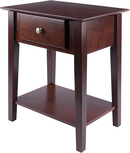 Amazon Com Winsome Wood Shaker Accent Table Antique Walnut Furniture Decor