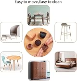 Ezprotekt Upgraded 16 Pcs Clear Silicone Chair Leg Floor Protectors 0.5-0.8 in view 5
