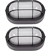 GRUENLICH LED Bulkhead Light, Flush Mount for Wall or Ceiling, 6W, 600 Lumen, Dimmable 5000K Daylight White, Aluminum Housing