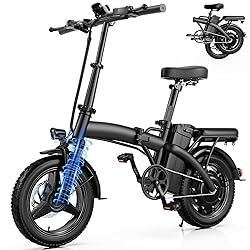 Folding Electric Bike for Adults, 14" Ebike 500W