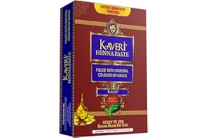 Kaveri Henna Paste Cone Herbal Pure Leaves of Natural Henna for Festivals & Special Occasions (Pack of 6 Cone)