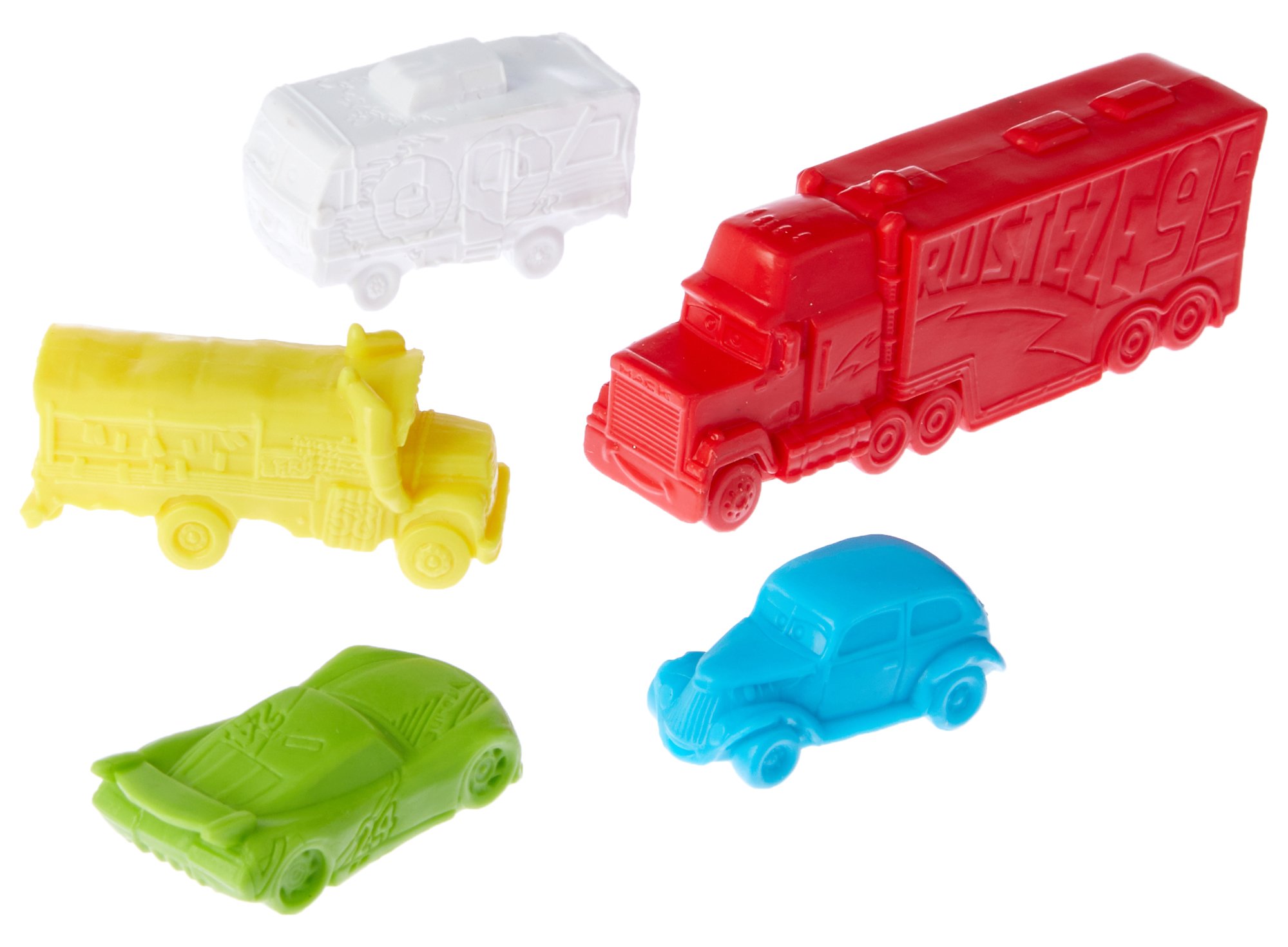 Disney Cars 3 Box Of 19 Plastic Mini Toy Film Character Vehicles Firm Plastic Lightning McQueen Smokey Doc Hudson Etc By TOMY Age 3+ Film Toys