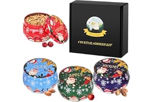 Eveanro Wood Chips for Smoking Cocktail Smoker Gift Set, 4 Flavors Natural Smoking Wood Chips, Woodchips for Smoking Meats, Fish Cocktail and Whisky Gifts for Christmas