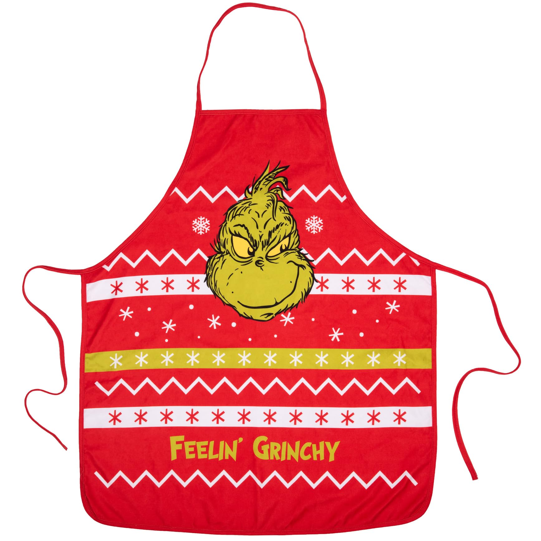 United Labels The Grinch Apron - Feelin' Grinchy Cooking Apron - Red