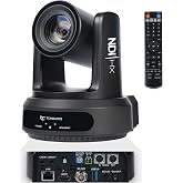 TONGVEO NDI AI Auto-Tracking IP PTZ Camera SDI/HDMI/USB3.0/LAN PoE 30X Optical + 8X Digital Zoom 1080P 60fps for Live Streaming Church Services Education Video Conference with OBS vMix and More