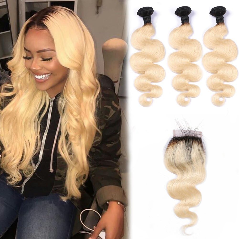 Amazon Com Brazilian T1b 613 Colored Two Tone 8a Hair Weave 3pcs