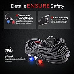 MICTUNING Heavy Duty 14AWG 300W 2-Circuit Led Light