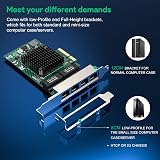 EDUP Gigabit Quad Port Ethernet Server NIC BCM5719 PCI Express 1000M Network view 5