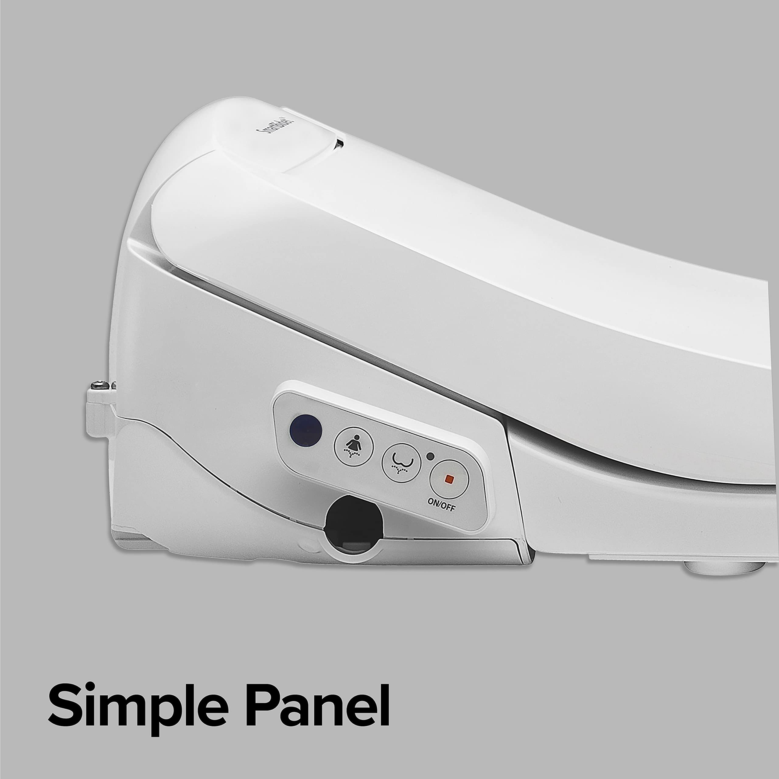 SmartBidet® SB-100R Electric Smart Bidet™ Seat for Elongated Toilets with Remote Control, Stainless Steel Nozzle with Removable Nozzle Cap, Slim and Strong Design