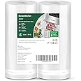 Bonsenkitchen Vacuum Sealer Bags, 8 in x 50 ft Rolls 2 Pack Food Vacuum Storage Bags, BPA Free, Food Grade, Customized Size V