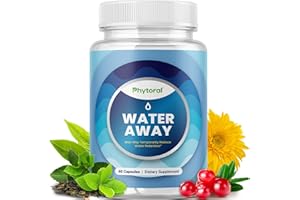 PHYTORAL Water Retention Pills for Women & Men - Herbal Diuretic Supplements - Fluid Retention Supplement with Dandelion Leaf Extract & Green Tea for Bloating Relief - Pills for Leg & Feet Swelling - 60 Count