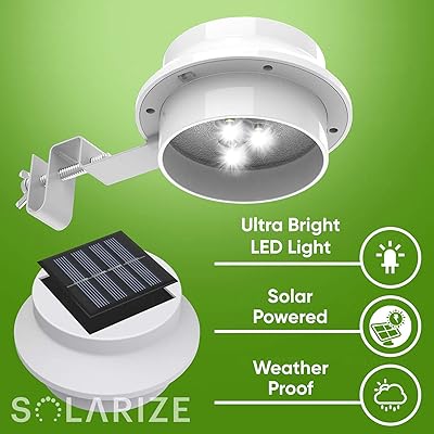 Buy Incredalight Solarize Waterproof Outdoor Solar Gutter Lights 4 Lights Led Warm Light For Outside Use Gutter Roof Fence Patio Porch Garden Wall Yard Attic Or Walkway Online In Indonesia B08872fj6n