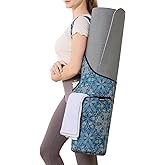 SURQO Yoga Mat Bag – Neoprene, Lightweight, Spacious Carrier, Large Zipper Pocket, Ideal for Gym Yoga & Fitness Mats
