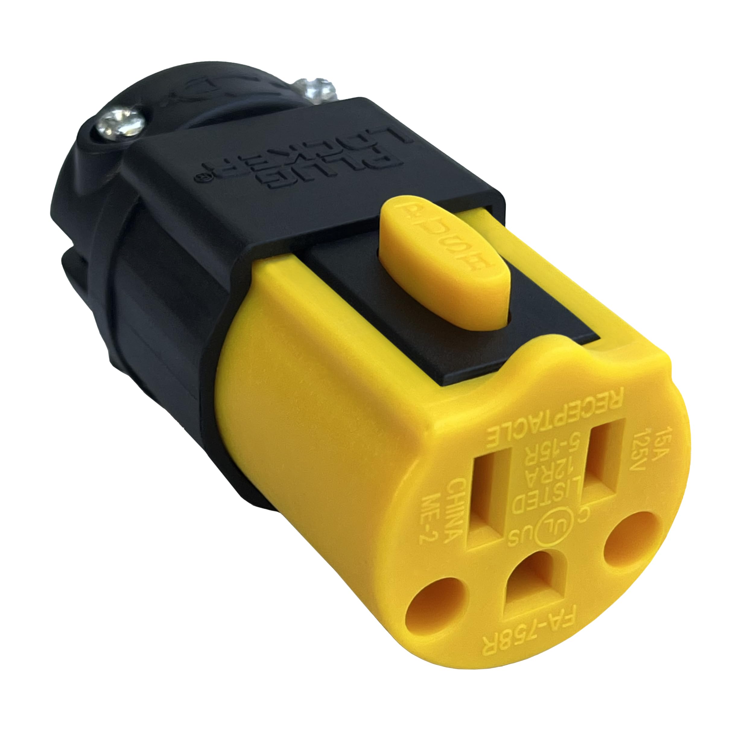 Locking Extension Cord Connector Replacement End 15A 125V Safety