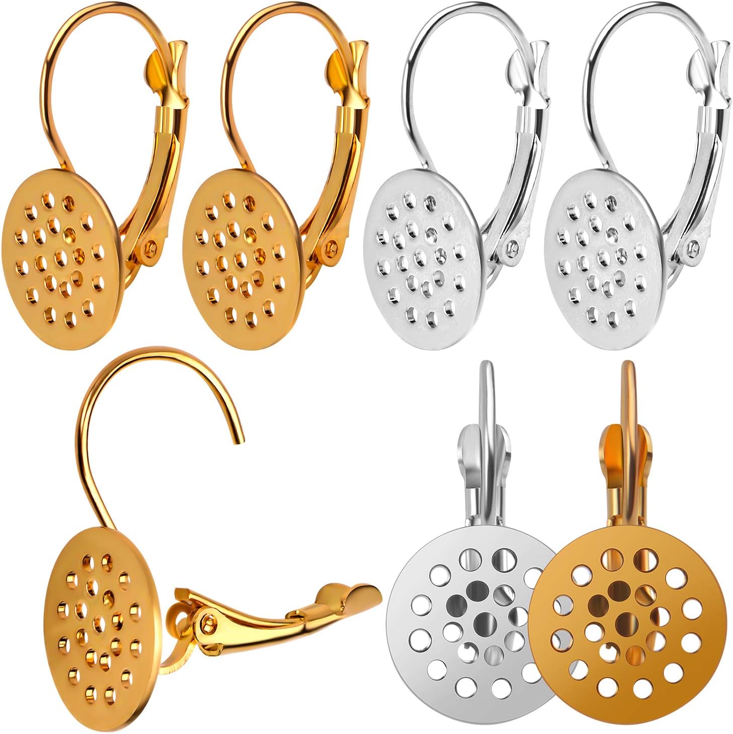 Lever Back Earring Components, 20pcs Brass Leverback Ear