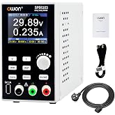 OWON SPE6103 Programmable Lab Power Supply (0-60V 0-10 A), 300w Bench DC Power Supply with 2.8inch LCD Display and Output Enable/Disable Button,Single Channel Output with PC Software and USB Charging