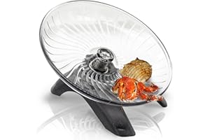 NIUOHOY Hermit Crab Exercise Wheel - Silent Running Wheel for Crab Tank Accessories - Small Animal Wheel for Hamster Gerbils Hedgehogs
