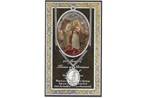 WJH St Joseph Terror of Demons Medal with Prayer Pamphlet - Genuine Pewter