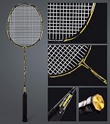 Senston 2 Pack Badminton Rackets Full Carbon Fiber with Carry Case and Overgrips view 2