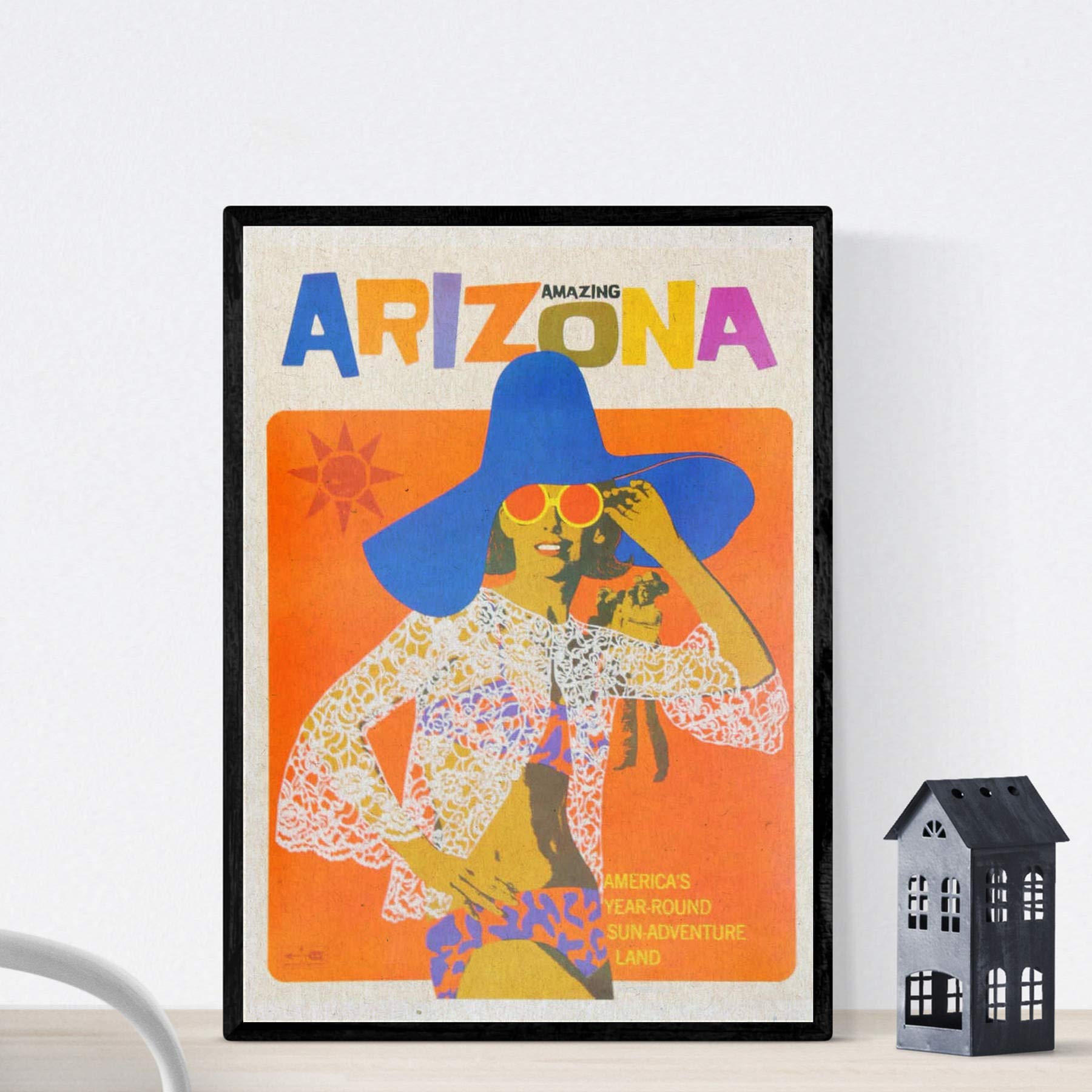 Nacnic Vintage Poster Vintage Poster America. Arizona girl. A3 size