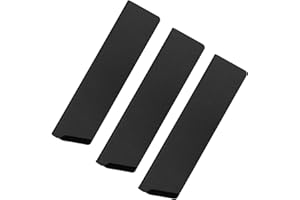 3pcs Knife Sheaths, Black ABS Chef Knife Covers with Fleece Lining Universal Protector Edge Sleeves Replacement for 6-8 Inch 