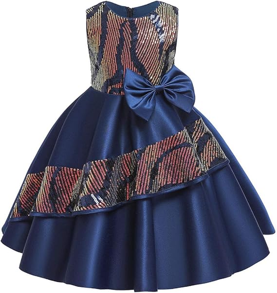 Amazon フォーペンド Forpend 子供ドレススパンコールフォーマルワンピースリボン 結婚式 発表会 女の子用 110 1 130 140 150cm Lp55 フォーマル 通販